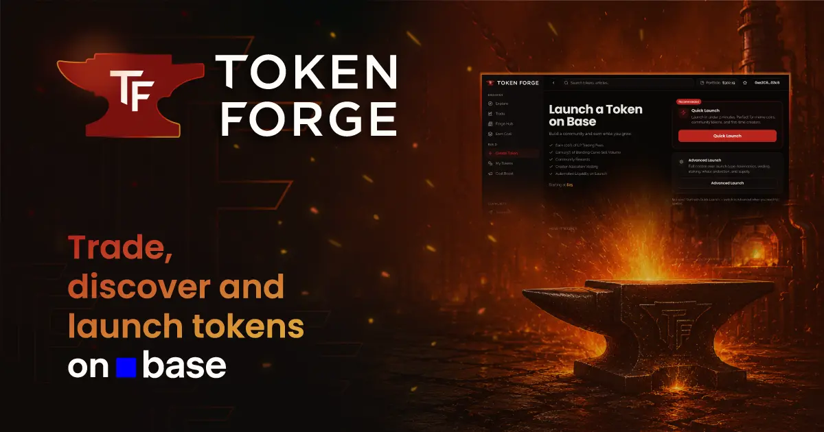 Forgebase Brand Token Forge — Launch Tokens on Base